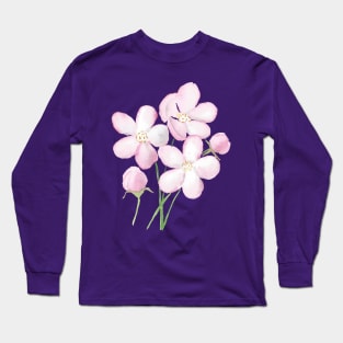 Apple blossoms, floral watercolor painting Long Sleeve T-Shirt